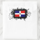 Flagge der Dominikanischen Republik Rechteckiger Aufkleber (Tasche)