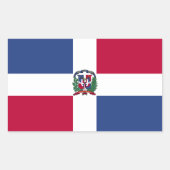 Flagge der Dominikanischen Republik Rechteckiger Aufkleber (Vorderseite)