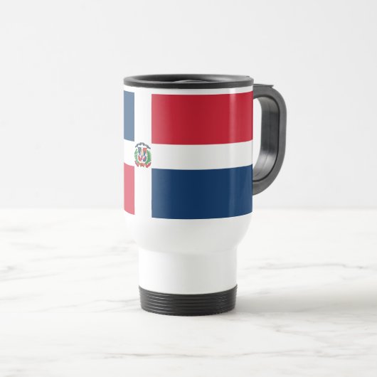 Flagge der Dominikanischen Republik Reisebecher (VorderseiteRechts)