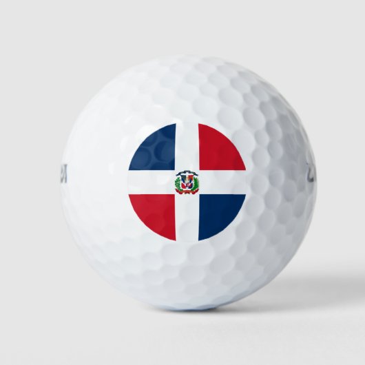 Flagge der Dominikanischen Republik rot, weiß, bla Golfball (Vorderseite)
