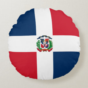 Flagge der Dominikanischen Republik Rundes Kissen