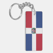 Flagge der Dominikanischen Republik Schlüsselanhänger (Vorderseite links)