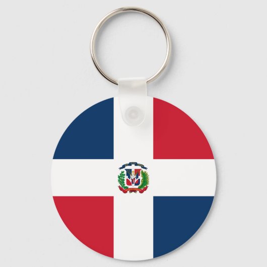 Flagge der Dominikanischen Republik Schlüsselanhänger (Vorderseite)