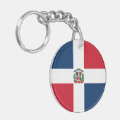 Flagge der Dominikanischen Republik Schlüsselanhänger (Vorderseite links)