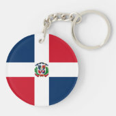Flagge der Dominikanischen Republik Schlüsselanhänger (Rückseite)