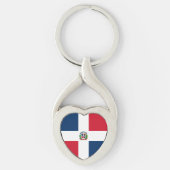 Flagge der Dominikanischen Republik Schlüsselanhänger (Vorderseite)