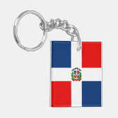 Flagge der Dominikanischen Republik Schlüsselanhänger (Vorderseite links)