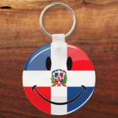 Flagge der Dominikanischen Republik Schlüsselanhänger (Vorderseite)