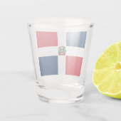 Flagge der Dominikanischen Republik Schnapsglas (Rückseite)