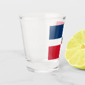 Flagge der Dominikanischen Republik Schnapsglas (Links)