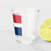 Flagge der Dominikanischen Republik Schnapsglas (Rechts)