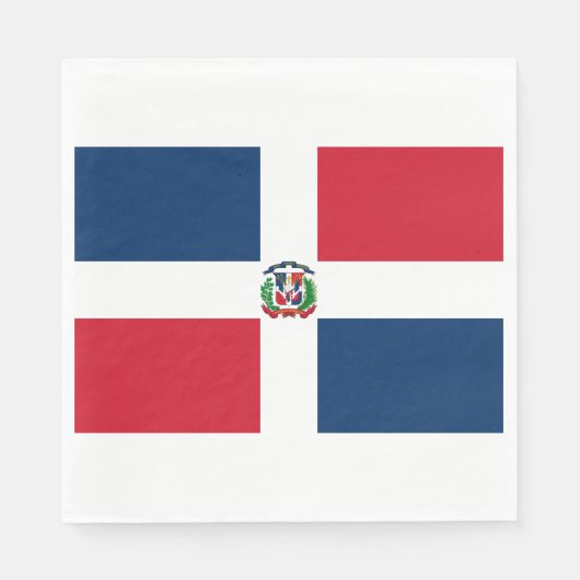 Flagge der Dominikanischen Republik Serviette (Vorderseite)
