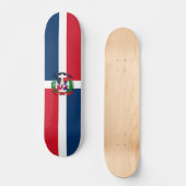 Flagge der Dominikanischen Republik Skateboard (Vorderseite)