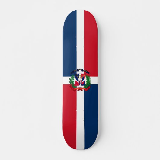 Flagge der Dominikanischen Republik Skateboard (Vorne)
