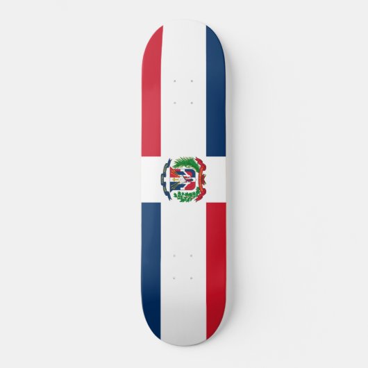 Flagge der Dominikanischen Republik Skateboard (Vorderseite)