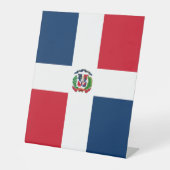 Flagge der Dominikanischen Republik Sockelschild (Vorderseite)