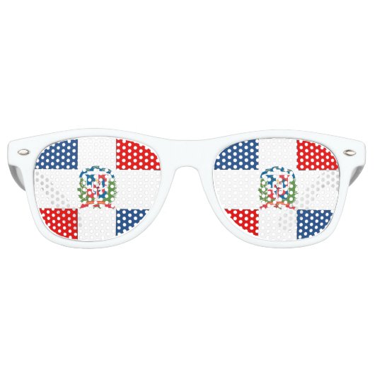 Flagge der Dominikanischen Republik Sonnenbrille (Vorderseite)