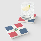 Flagge der Dominikanischen Republik Steinuntersetzer (Seitenansicht)