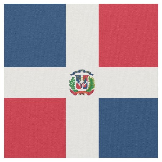 Flagge der Dominikanischen Republik Stoff (Nahaufnahme)
