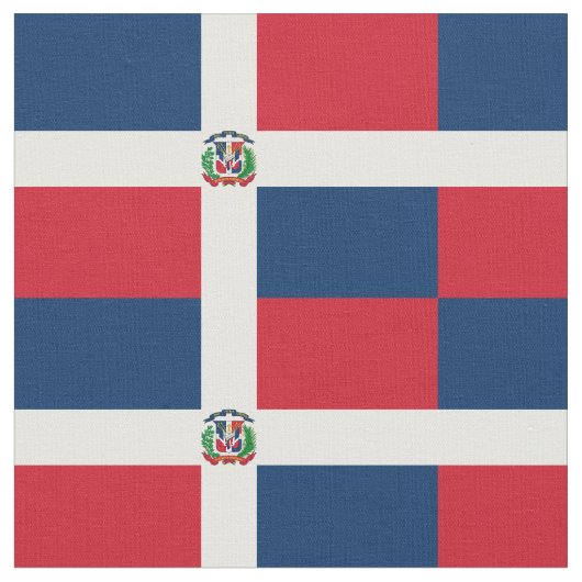 Flagge der Dominikanischen Republik Stoff (Nahaufnahme)