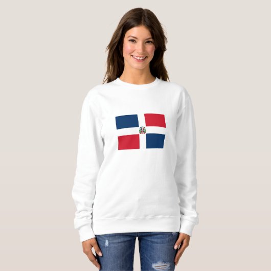 Flagge der Dominikanischen Republik Sweatshirt (Vorne ganz)