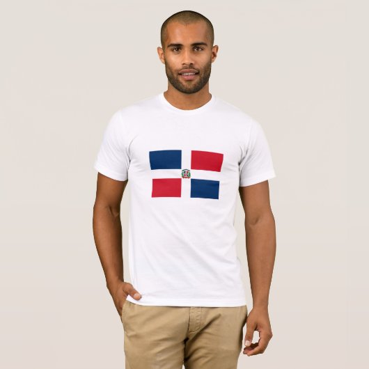 Flagge der Dominikanischen Republik T-Shirt (Vorne ganz)