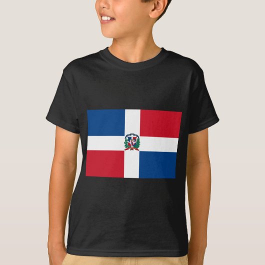 Flagge der Dominikanischen Republik T-Shirt (Vorderseite)