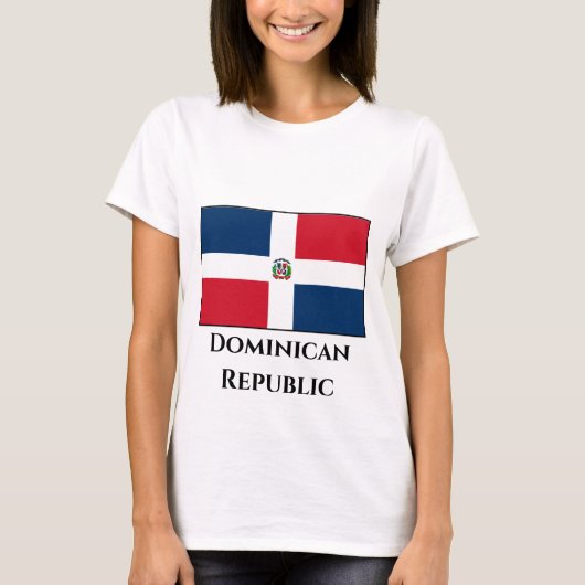 Flagge der Dominikanischen Republik T-Shirt (Vorderseite)