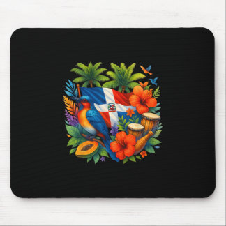 Flagge der Dominikanischen Republik Urlaub Reise T Mousepad