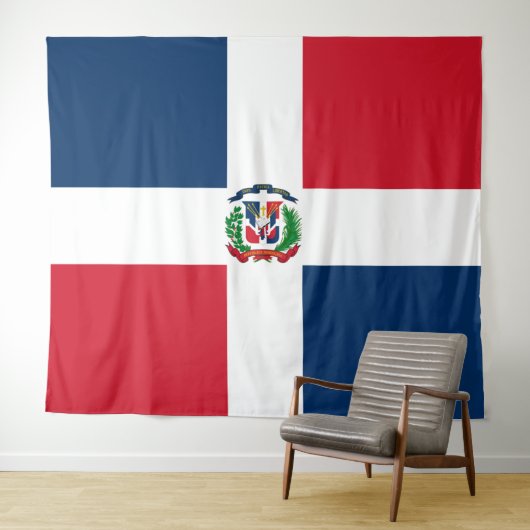 Flagge der Dominikanischen Republik Wandteppich (Beispiel (Horizontal))
