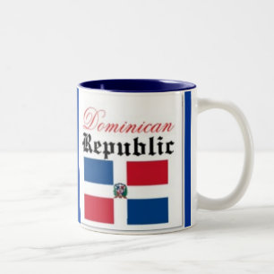 Flagge der Dominikanischen Republik Zweifarbige Tasse