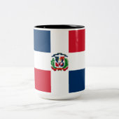 Flagge der Dominikanischen Republik Zweifarbige Tasse (Mittel)