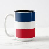 Flagge der Dominikanischen Republik Zweifarbige Tasse (Links)