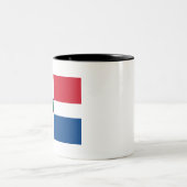 Flagge der Dominikanischen Republik Zweifarbige Tasse (Mittel)