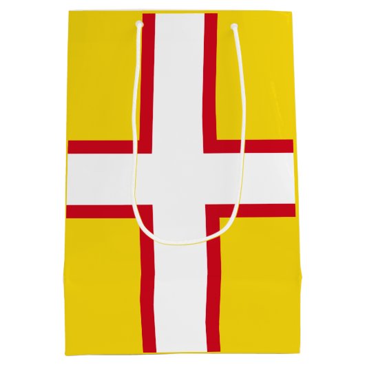 Flagge der Dorset-Geschenktasche Mittlere Geschenktüte (Rückseite)