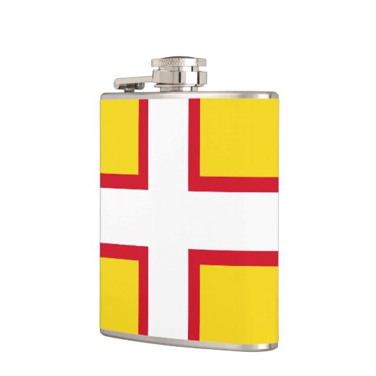 Flagge der Dorset Hip Flask Flachmann (Links)