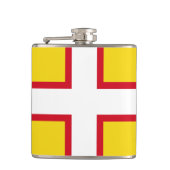 Flagge der Dorset Hip Flask Flachmann (Vorderseite)