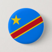Flagge der DR Kongo Button (Vorderseite)