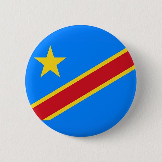Flagge der DR Kongo Button (Vorderseite)