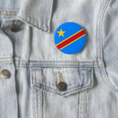 Flagge der DR Kongo Button (Beispiel)