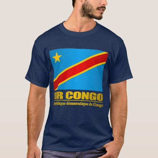 Flagge der DR Kongo T-Shirt (Vorderseite)