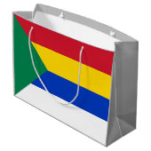 Flagge der Drusenreligion Große Geschenktüte (Rückseite Schrägansicht)