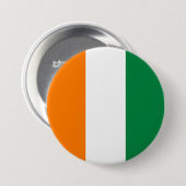 Flagge der Elfenbeinküste Button (Vorne & Hinten)