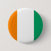 Flagge der Elfenbeinküste Button (Vorderseite)