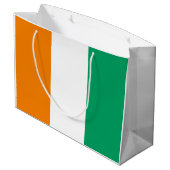 Flagge der Elfenbeinküste Große Geschenktüte (Rückseite Schrägansicht)