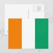 Flagge der Elfenbeinküste Postkarte (Vorne/Hinten)
