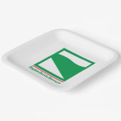 Flagge der Emilia Romagna (Italien) Pappteller (Gewinkelt)