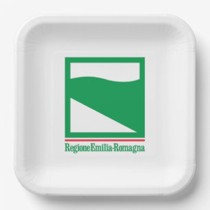 Flagge der Emilia Romagna (Italien) Pappteller