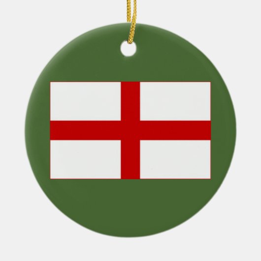 Flagge der England-Weihnachtsverzierung Keramik Ornament (Vorne)