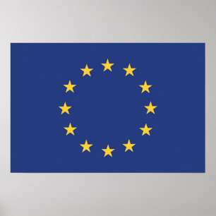 Flagge der Europäischen Gewerkschaft Poster
